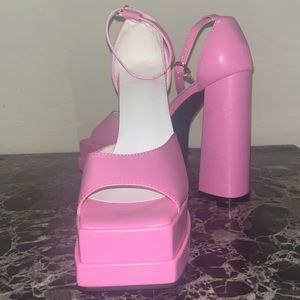 Pink Block Heels